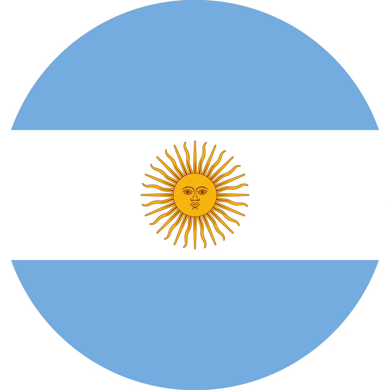 Argentina Flag Round Icon
